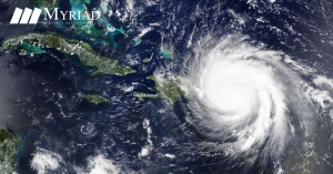 Imagen de Satélite de Huracán sobre Puerto Rico