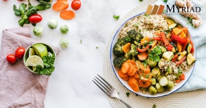 Plato saludable de vegetales